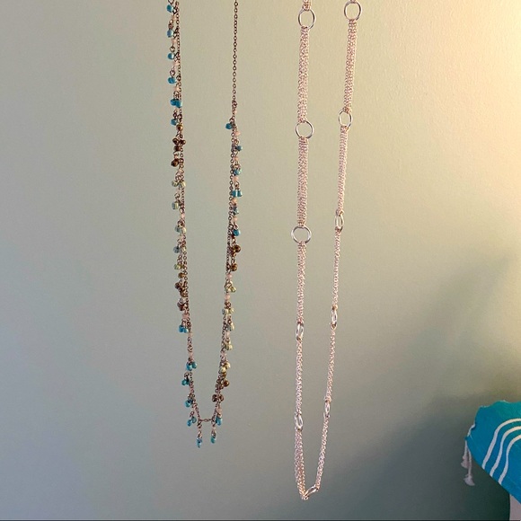 3 FOR $15!! Set of Two NWT Beautiful long and Delicate Necklaces, American Eagle - Picture 2 of 6